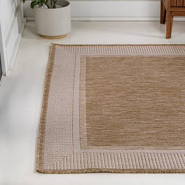 Hali Coastal Casual Wide Stripe Border Area Rug